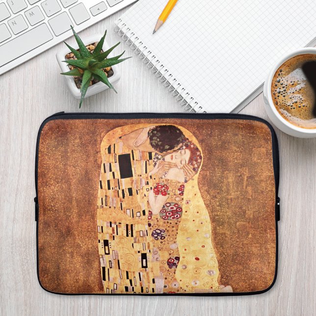 Capa Para Notebook A pintura de Beijo Gustav Klimt (Criador carregado)