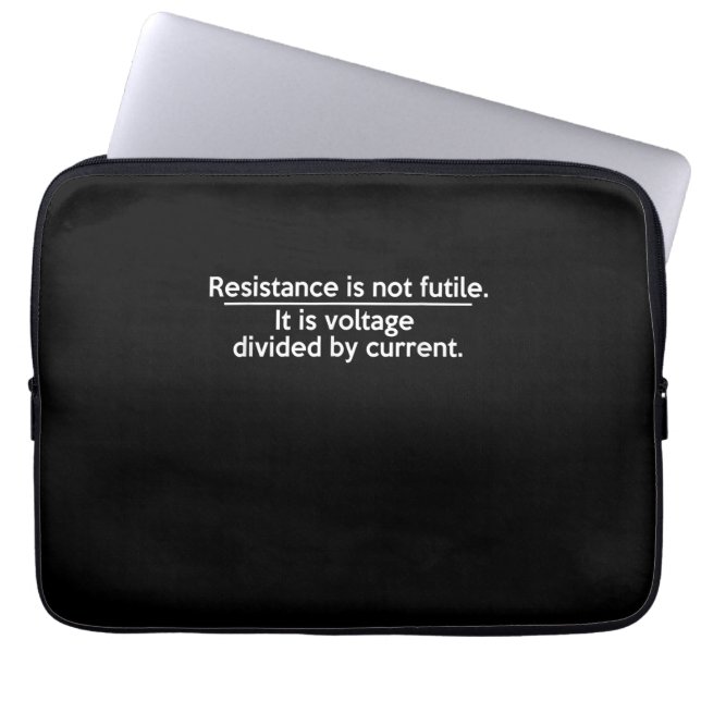 Capa Para Notebook A Resistência Não É Fútil - Lei Ohms - Eletrônica (Frente)