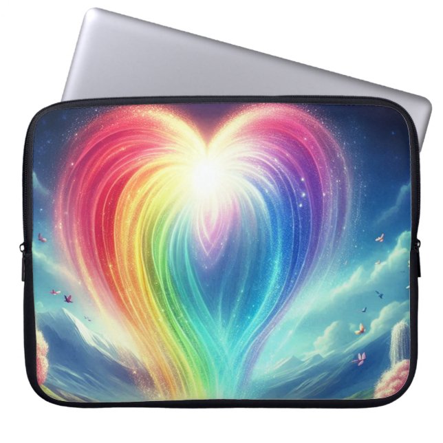 Capa Para Notebook A Saca de Eletrônicos do Arco-íris do Amor (Frente)