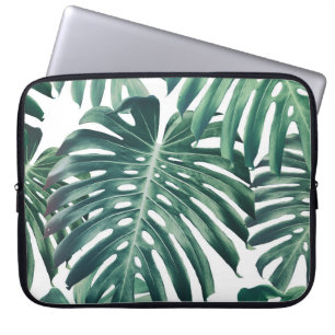 Capa Para Notebook A selva tropical deixa um fundo floral