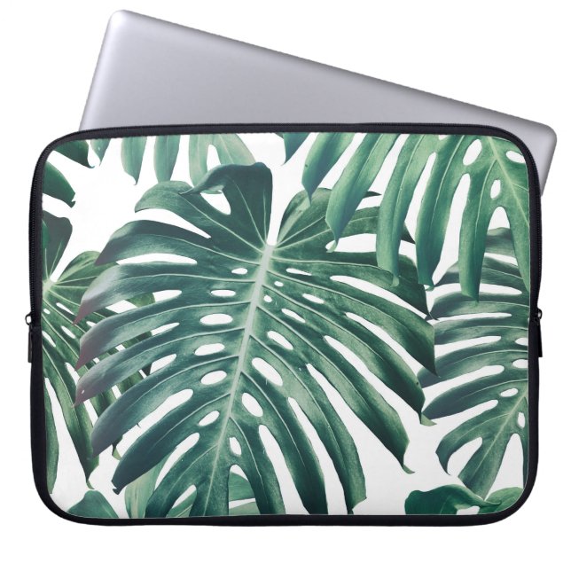 Capa Para Notebook A selva tropical deixa um fundo floral (Frente)