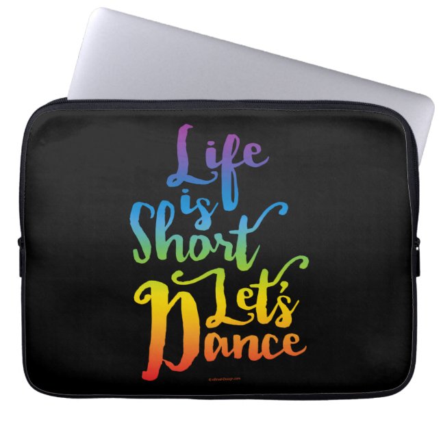 Capa Para Notebook A vida é curta, vamos dançar (Frente)