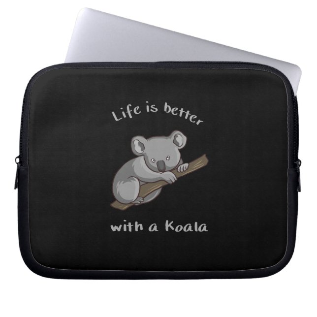 Capa Para Notebook A Vida É Melhor Com Koala (Frente)