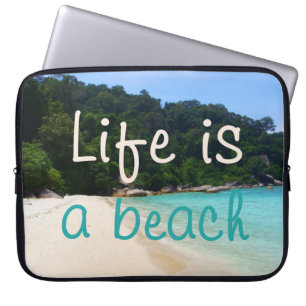 Capa Para Notebook A vida é uma praia