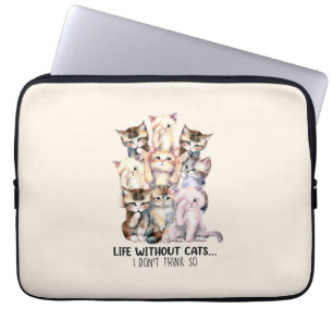 Capa Para Notebook A Vida Sem Gatos? Eu acho que não