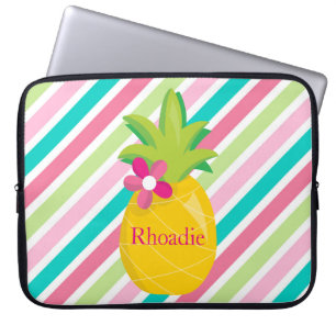 Capa Para Notebook Abacaxi bonito com tiras