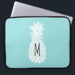 Capa Para Notebook abacaxi branco monograma<br><div class="desc">abacaxi fruta tropical monograma</div>