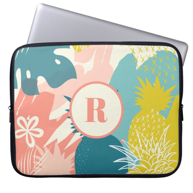Capa Para Notebook Abacaxi tropical (Frente)