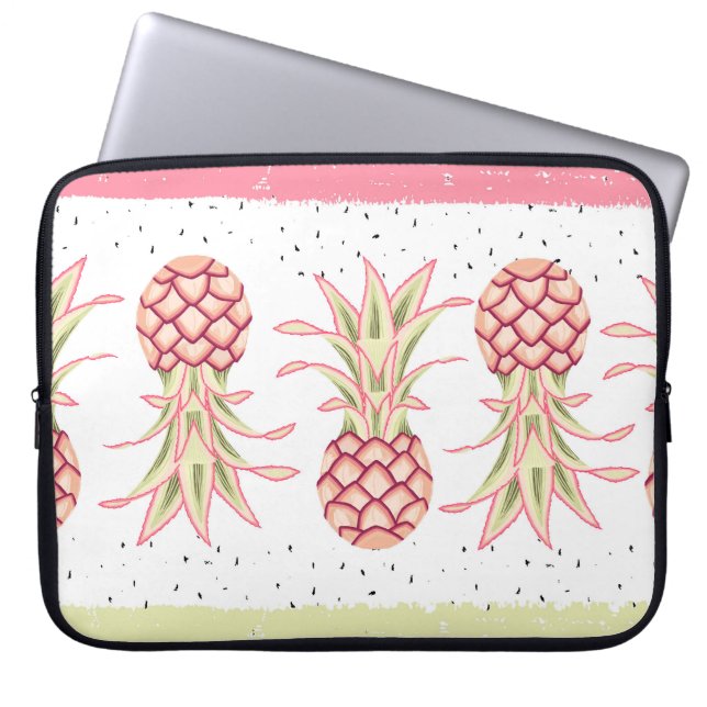 Capa Para Notebook Abacaxi Tropical Verão Impressão (Frente)