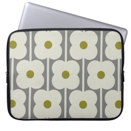 Capa Para Notebook Abacus Flor e pequeno padrão do tronco branco e Ci