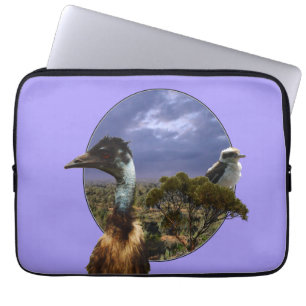 Capa Para Notebook "Abaixo em Duo: Emu e Kookaburra em Arte Popout"