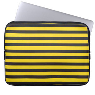 Capa Para Notebook Abeja Melera Listras Horizontais Amarelo Preto