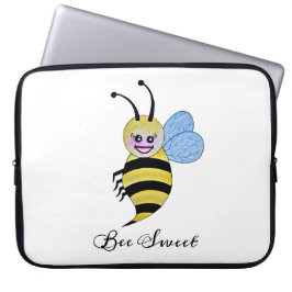 Capa Para Notebook Abelhas De Cana-De-Água Com Sorriso Feliz