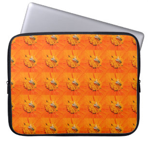 Capa Para Notebook abelhas do mel na manga laranja