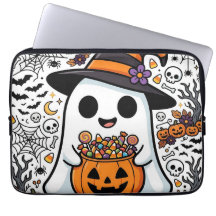 Abóbora de Fantasma de Halloween Candy Corn Design