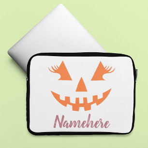 Capa Para Notebook Abóbora de Halloween Personalizada Feminina Jack O