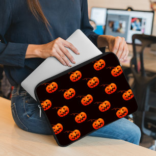 Capa Para Notebook Abóboras de Halloween, Abóboras Laranja, Truque ou