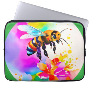 Capa Para Notebook Aborígene Abelha Atarefada Aquarela