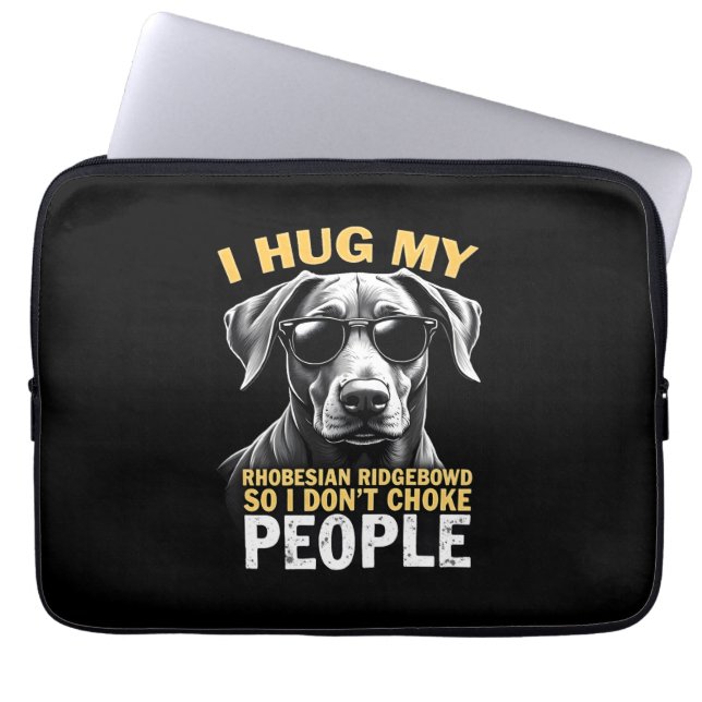 Capa Para Notebook Abrace Meu Rhodesian Ridgeback Para Eu Não Estrang (Frente)