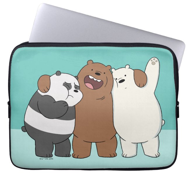 Capa Para Notebook Abraço do Grupo Bare Bears (Frente)
