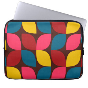 Capa Para Notebook Abstração de flores colorida, moderna, moderna, 
