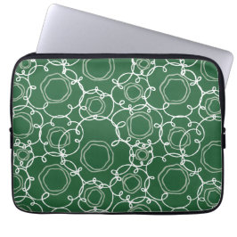 Capa Para Notebook Abstract Floral Matrix (Dark Green) Fine Art