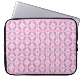 Capa Para Notebook Abstract Floral pastel design laptop sleeve