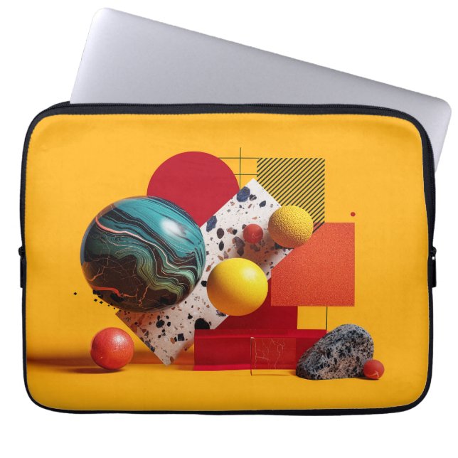 Capa Para Notebook Abstract geometric colorful composition  (Frente)