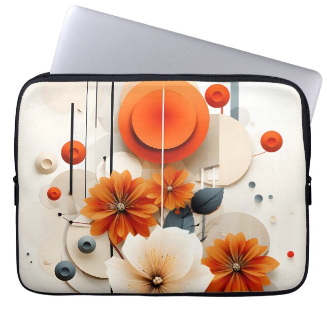 Capa Para Notebook Abstract Geometric Floral (Frente)
