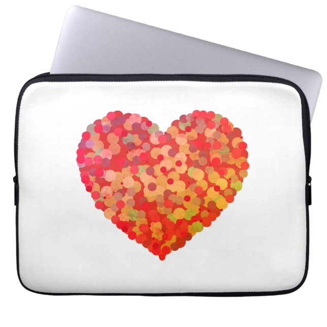 Capa Para Notebook Abstract Heart Confetti Art (Frente)