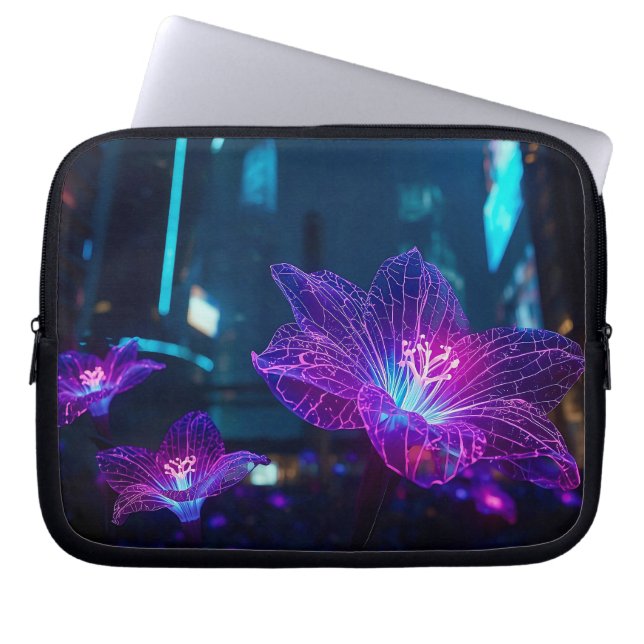 Capa Para Notebook Abstract Neon Veins 10' (Frente)