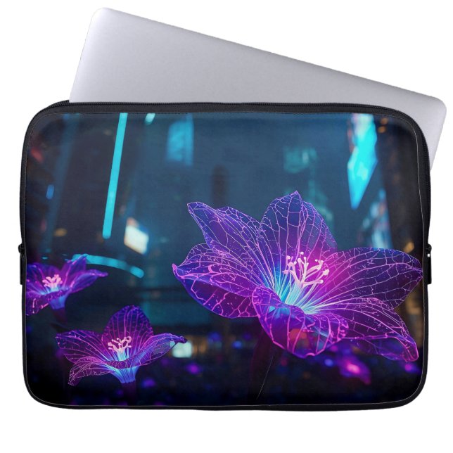 Capa Para Notebook Abstract Neon Veins 13' (Frente)