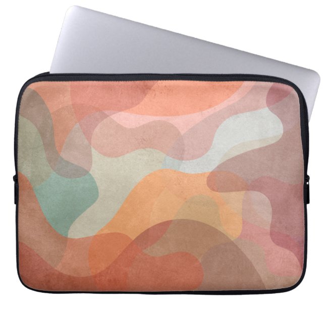 Capa Para Notebook Abstract Overlapping Pastel Blobs Background (Frente)