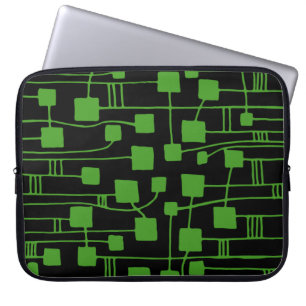 Capa Para Notebook Abstrato 111211 - Avocado Verde a Preto