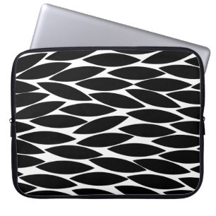 Capa Para Notebook Abstrato 250713 - Preto em branco