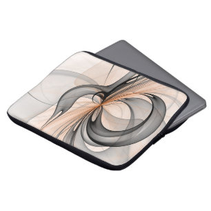 Capa Para Notebook Abstrato Anthracite Cinza Siena Moderna Arte Fract