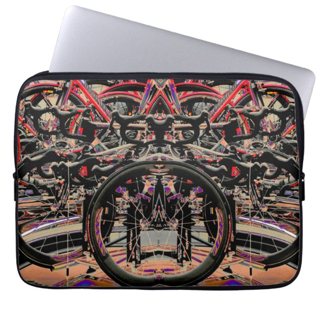 Capa Para Notebook Abstrato Bikes (Frente)
