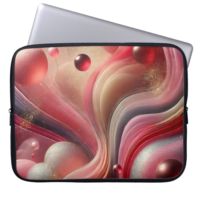 Capa Para Notebook Abstrato Bolsa de laptop com Design artístico (Frente)