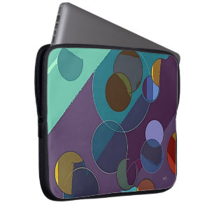 Capa Para Notebook Abstrato Círculos e Eletrônicos de anéis