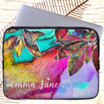 Capa Para Notebook Abstrato Colorida Deixa a arte natural de tinta<br><div class="desc">Este caso de laptop de arte natural é uma explosão de cores maravilhosas. O fundo começou com um design de tinta a álcool que sofreu uma transformação incrível no estilo dos boques. Folhas incrivelmente coloridas surgem do topo esquerdo e direito do caso. A folhagem vibrante se mistura maravilhosamente com a...</div>