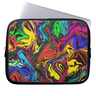 Capa Para Notebook Abstrato Colorida Twirly / Empurrada /