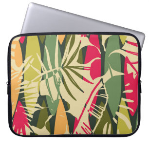 Capa Para Notebook Abstrato com folhas tropicais. Ha