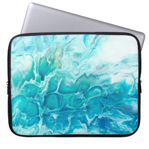 Capa Para Notebook Abstrato criativo azul pintado de fundo, mães
