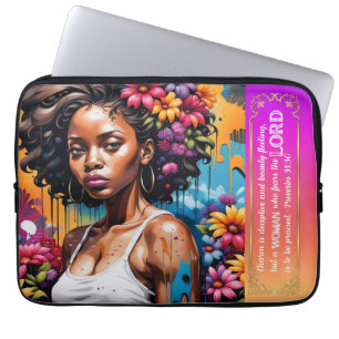 Capa Para Notebook Abstrato da Faith Proverbs 31 30