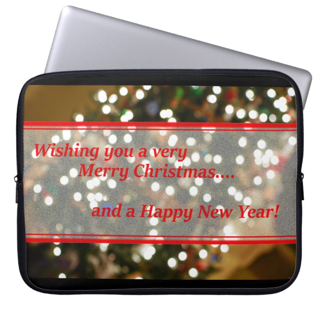 Capa Para Notebook Abstrato das Luzes de Natal (Frente)