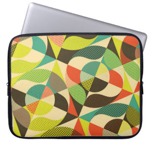 Capa Para Notebook Abstrato de design geométrico colorido.