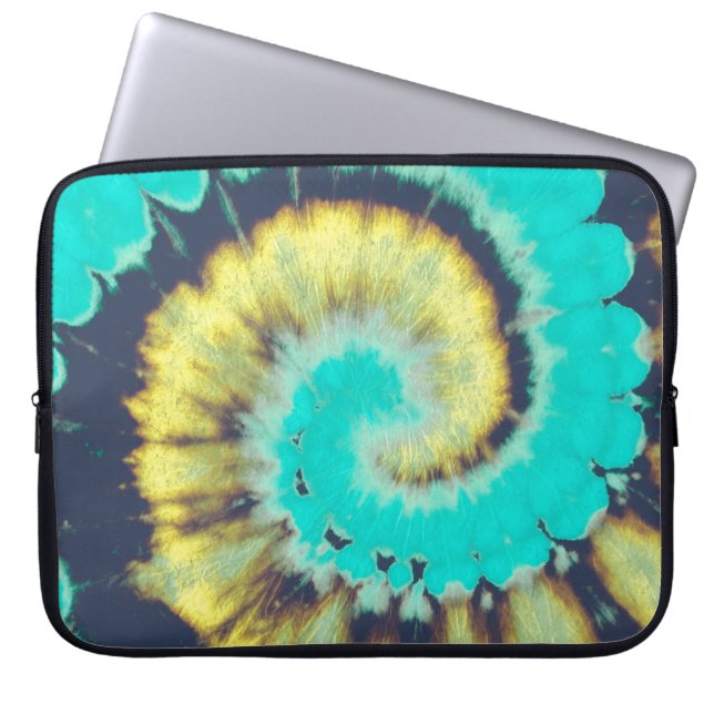 Capa Para Notebook Abstrato de espiral teal. Círculo de Camisa Típica (Frente)