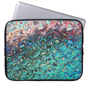 Capa Para Notebook Abstrato de gel azul líquido