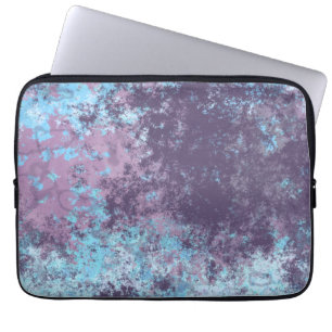 Capa Para Notebook Abstrato de mármore azul, rosa e roxo