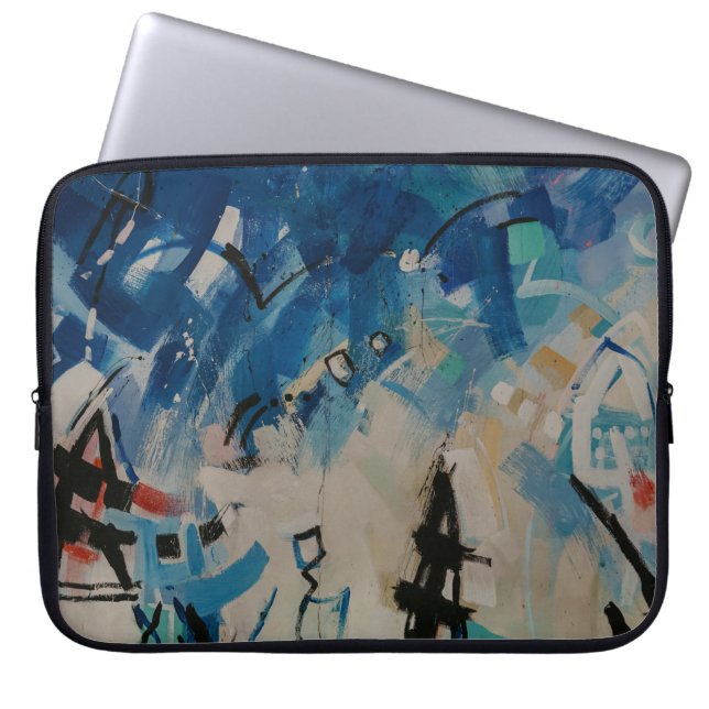 Capa Para Notebook Abstrato de parede multicolorido (Frente)